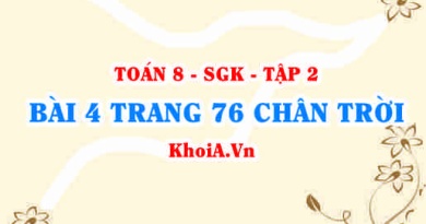Bài 4 trang 76 Toán 8 Chân trời sáng tạo Tập 2